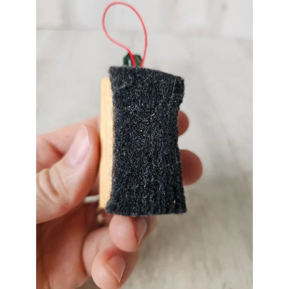Vintage wooden teacher eraser ornament mini number one‎ special Xmas tree